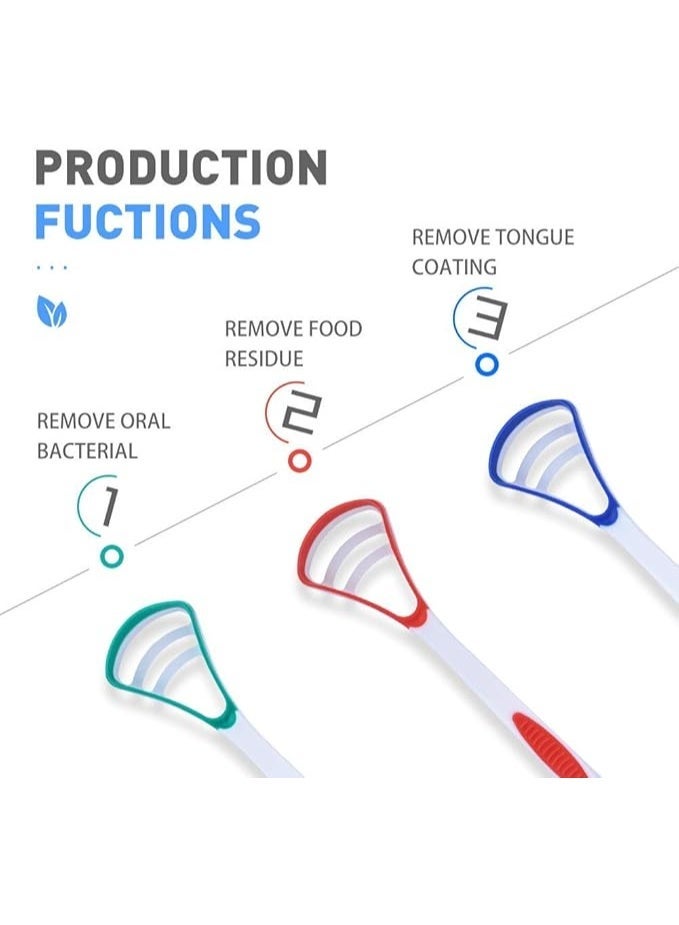 Y-Kelin - Tongue Cleaner Tongue Brush (3 Color Pack) (3 Pack) - Image 2