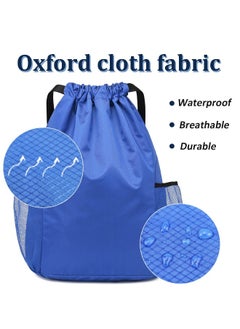 Generic Sports Gym Bag, Drawstring Waterproof Bags,Oxford fabric Backpack Bags for men and women, for Sports School Beach Holidays Swimming Trave, 40*48cm  - Image 3
