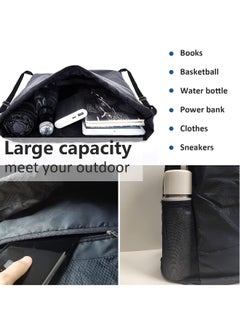 Generic Sports Gym Bag, Drawstring Waterproof Bags,Oxford fabric Backpack Bags for men and women, for Sports School Beach Holidays Swimming Trave, 40*48cm  - Image 4