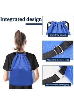 Generic Sports Gym Bag, Drawstring Waterproof Bags,Oxford fabric Backpack Bags for men and women, for Sports School Beach Holidays Swimming Trave, 40*48cm  - Image 2
