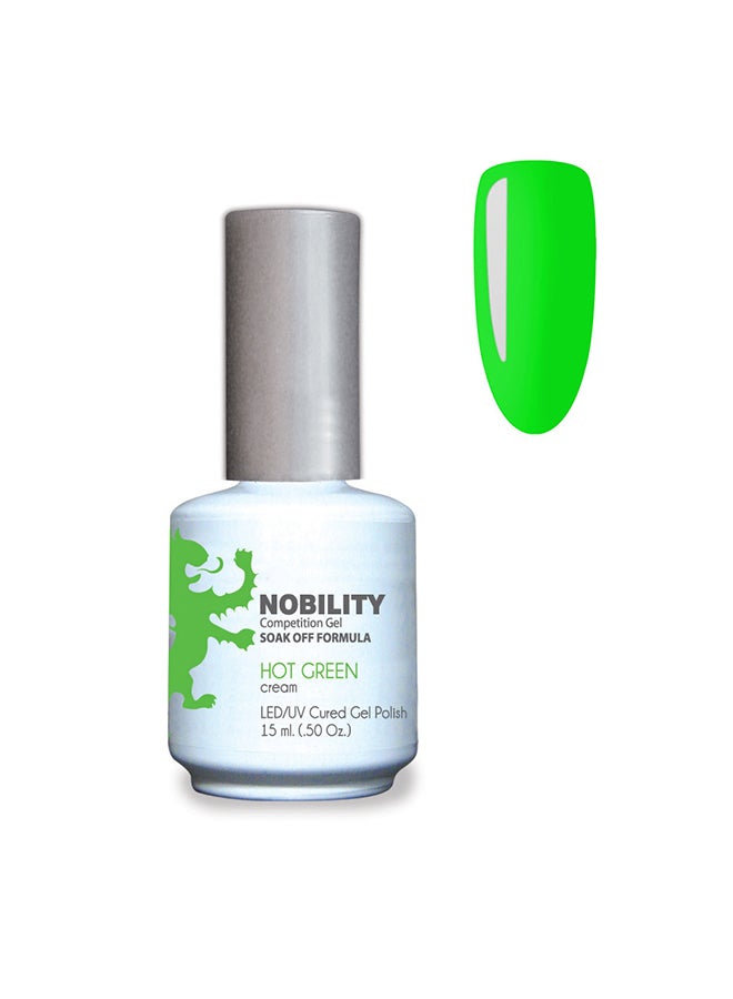 Lechat Gel Nail Polish 15 ml, Long Lasting, Chip Resistant, Requires Drying Under UV Led Lamp Hot Green Nbgp56
