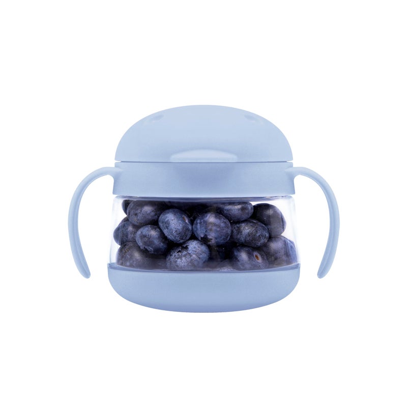 Ubbi Tweat No Spill Snack Container for Kids, BPA-Free, Toddler Snack Container, Cloudy Blue - Image 1
