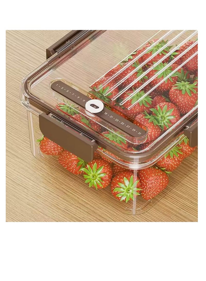 بريميفي 10 قطع من حاويات تخزين الثلاجة الكبيرة البلاستيكية محكمة الغلق مع أغطية خالية من مادة BPA ومقاومة للتسرب - Image 2