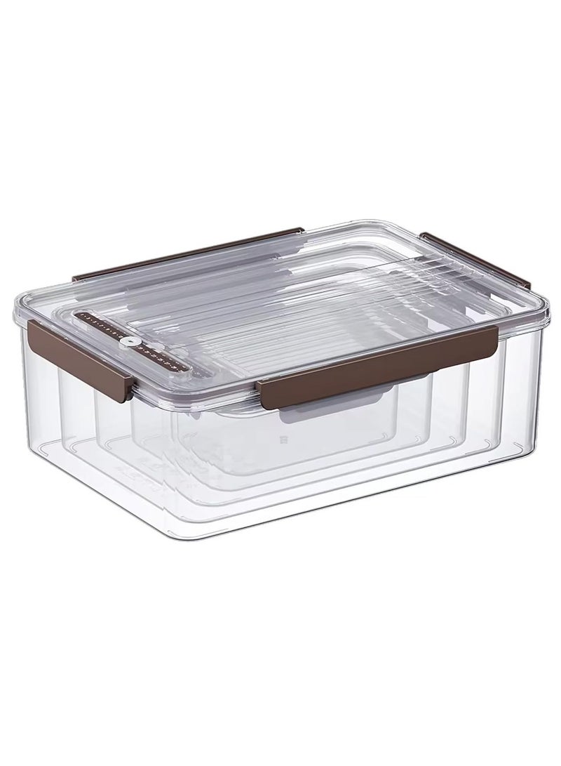 بريميفي 10 قطع من حاويات تخزين الثلاجة الكبيرة البلاستيكية محكمة الغلق مع أغطية خالية من مادة BPA ومقاومة للتسرب - Image 5