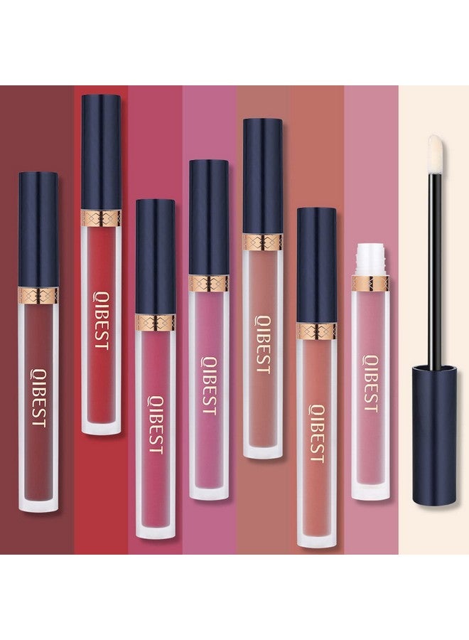QiBest 7Pcs Matte Liquid Lipstick + 1Pcs Lip Plumper Makeup Set Kit, Pigmented Long Lasting Lip Gloss Set, Velvet Waterproof Halloween Lip Makeup Valentine'S Day Gift Sets For Girls And Women - Image 3
