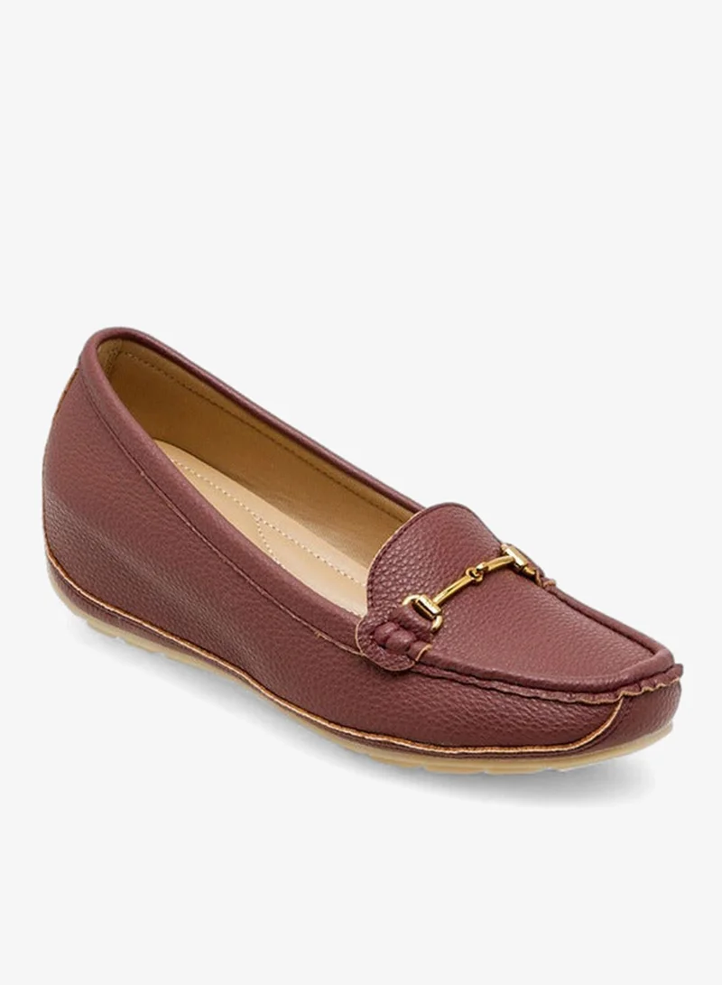 Le Confort Metal Accent Comfort Loafers with Wedge Heels