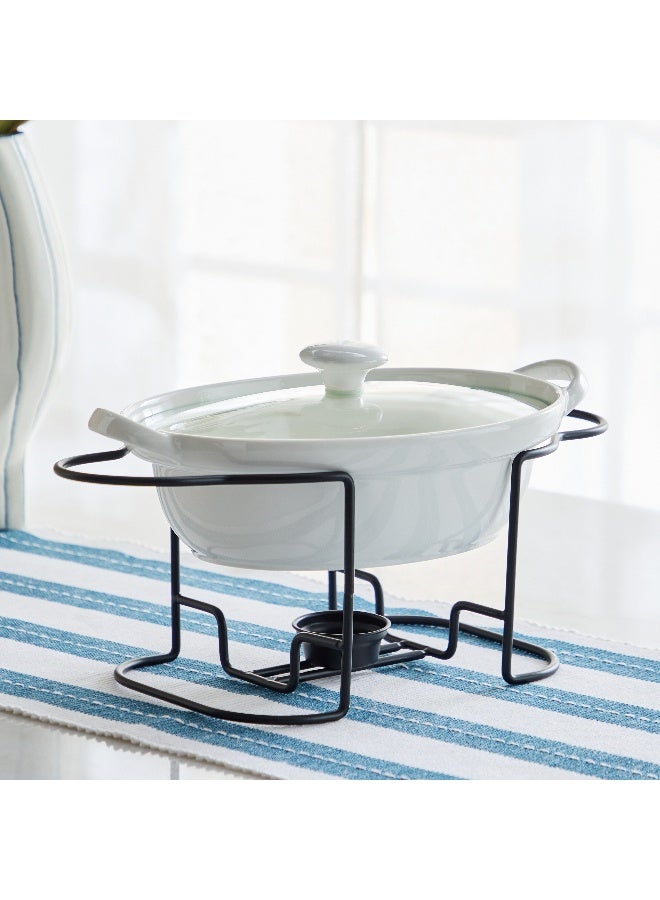 Home Box سخان طعام بيضاوي مع غطاء - أبيض - Image 1