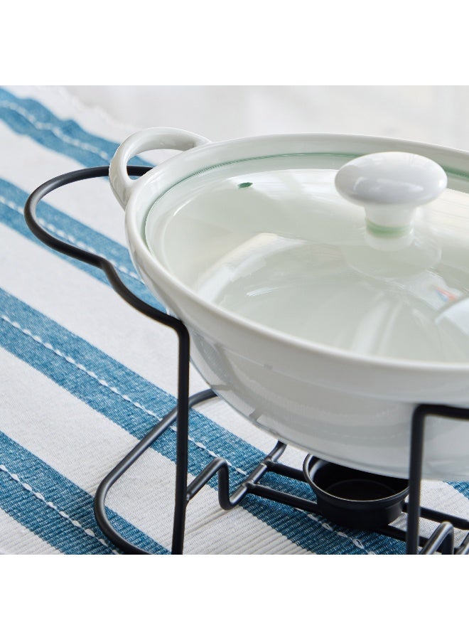 Home Box سخان طعام بيضاوي مع غطاء - أبيض - Image 5