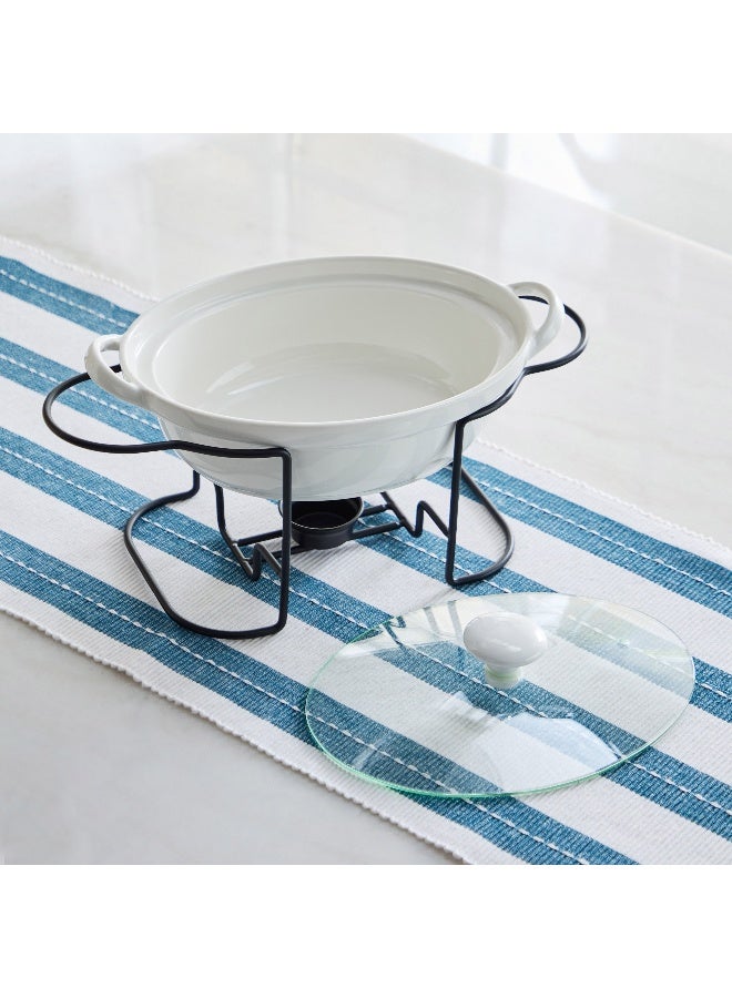 Home Box سخان طعام بيضاوي مع غطاء - أبيض - Image 3