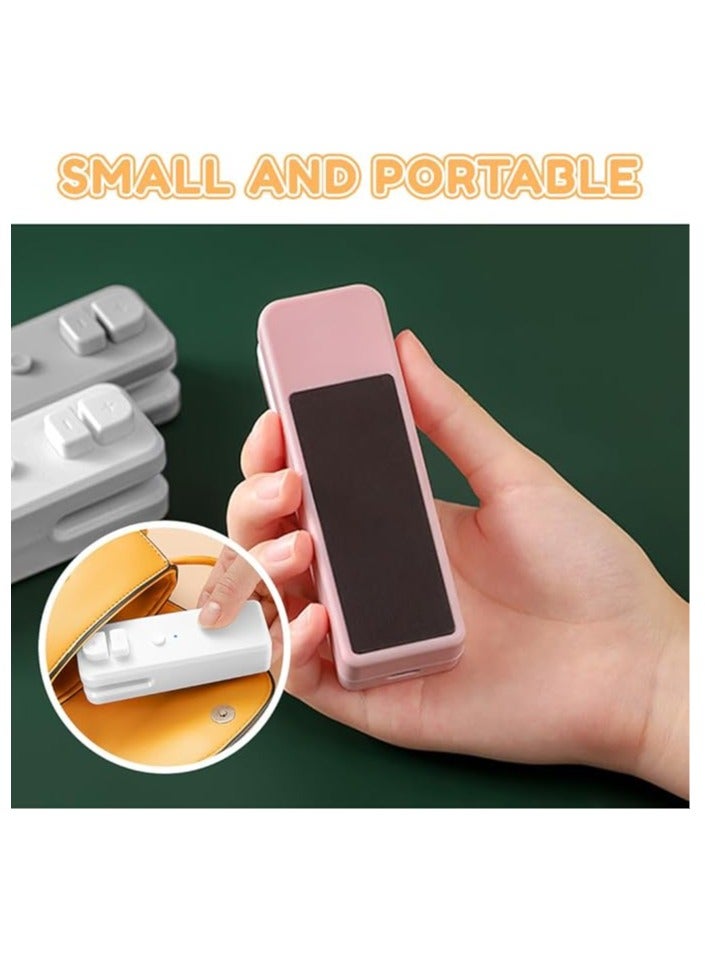 عربست آلة غلق أكياس صغيرة، ترقية 2025، آلة غلق حرارية 2 في 1 مع قاطع، آلة غلق صغيرة قابلة لإعادة الشحن عبر USB، أداة غلق حرارية، آلة غلق أكياس طعام محمولة مفرغة من الهواء لأكياس بلاستيكية وأكياس وجبات خفيفة (أبيض) - Image 4