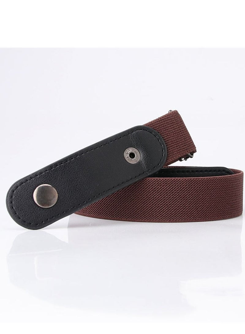Loquat Women's Summer Fecorative Jeans Fashion Trend Elastic Hidden Belt  76cm Brown 