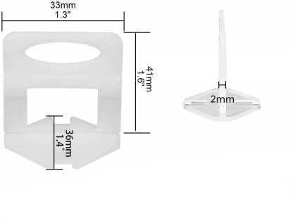 FLAMINGO ENTERPRISE FLAMINGO ENTERPRISE Tiles Leveling System Kit 100 Wedges And 100 Clip 2mm Lever Tool 10 cm  - Image 3