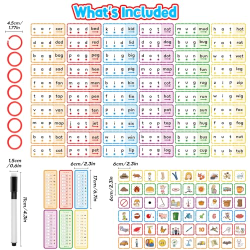 HugHush CVC Word Games Phonics Games Flash Cards Speech Therapy Toys for Toddlers Kids Learn to Read Spell Preschool Kindergarten Learning Activities Educational Toy - Image 5