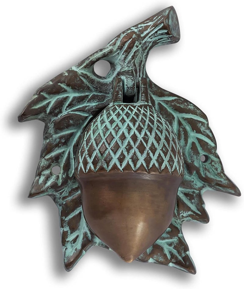 Home Acorn Door Knocker - Solid Brass Decorative Front Door Hardware