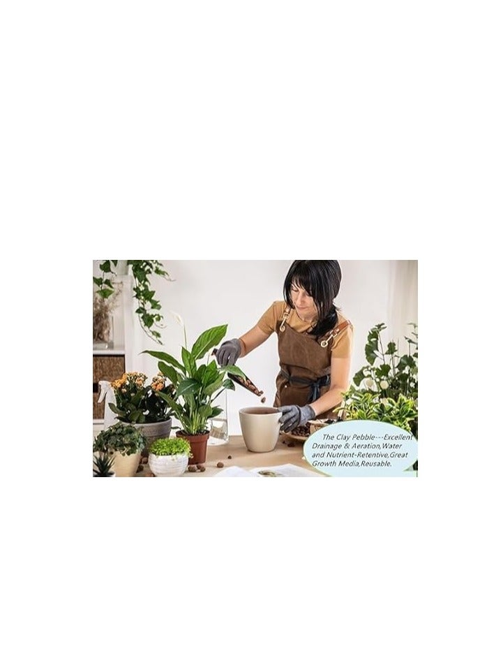 8 lb Organic Expanded Lyca Clay Pebbles for Hydroponics, Orchid Growing, Aquaponics, Drainage, Decor, 100% Natural Lyca Clay Balls for Plants - Image 3