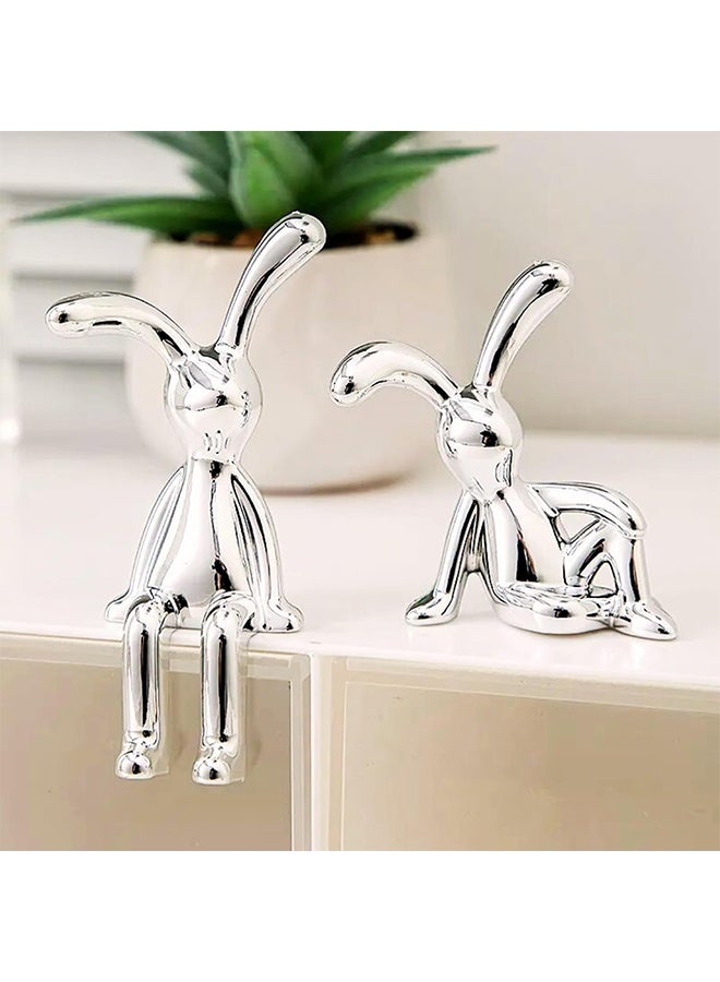 جي أس مجموعة من 2 أرنب السيارة الزينات الخفيفة الزينات الفاخرة ، داخليات السيارات الجميلة ديكورات السيارات الإبداعية ، مركز وحدة التحكم للمجوهرات - Image 2