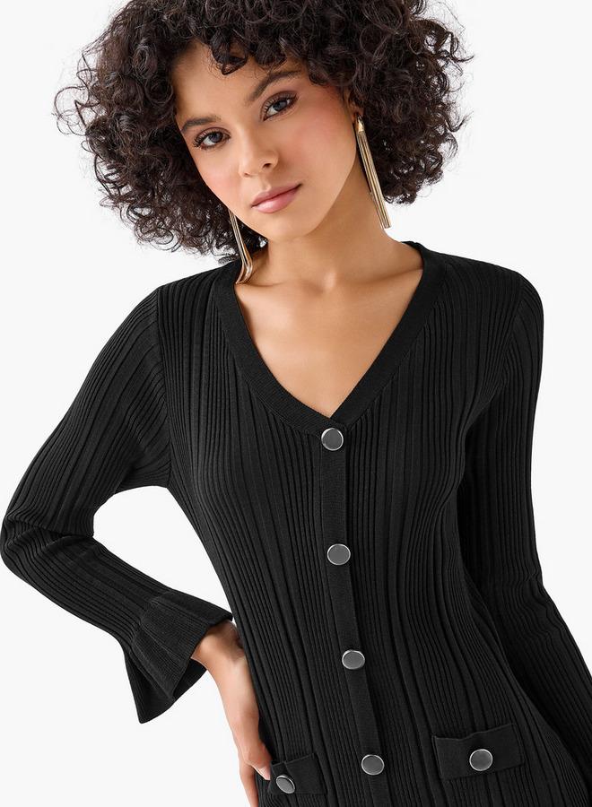 2Xtremz Bodycon Midi Dress with V neck - Image 5