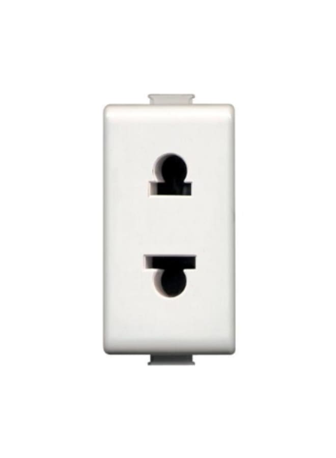Bticino European-American bticino Matix Edge Socket, 16 Amp, White