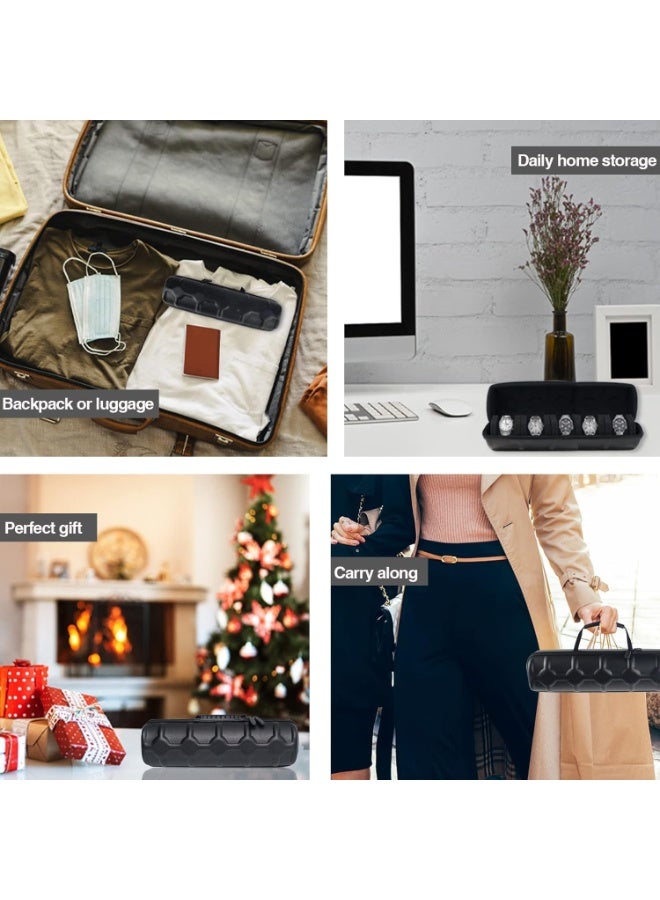 موثوقية التنبؤ حقيبة سفر للساعات للرجال، 5 صناديق تخزين للساعات، حقيبة سفر من جلد البولي يوريثان للساعات، منظم ساعات محمول بسحاب، منظم ساعات مع وسائد للساعات، حامل ساعات محمول - Image 2