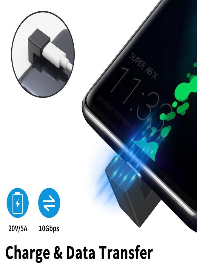 Duttek 180 Degree Mini HDMI to HDMI Adapter UP&Down Angle [48Gbps, 8K@60Hz] 180 Degree USB C Adapter 3.1 Gen 2 10Gbps 60W PD Charging Extender Converter for Laptop, Tablet, Portable Monitor 3 Style - Image 5