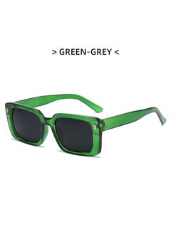 Square Sunglasses Women 2022 Luxury Brand Shades for Women Vintage Orange Punk Gafas De Sol Hombre Lentes De Sol Mujer-Lenses Color:GreenGray-Frame Color:As picture