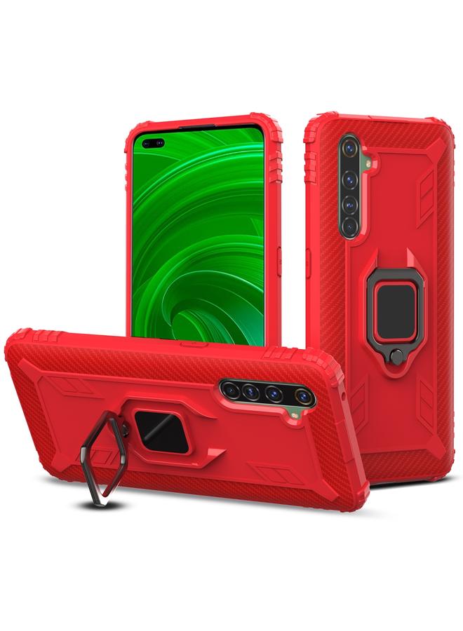 S-TOP Case For OPPO Realme X50 Pro Carbon Fiber Protective Case with 360 Degree Rotating Ring Holder - Image 1