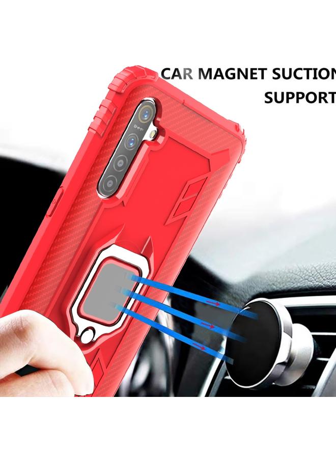 S-TOP Case For OPPO Realme X50 Pro Carbon Fiber Protective Case with 360 Degree Rotating Ring Holder - Image 3