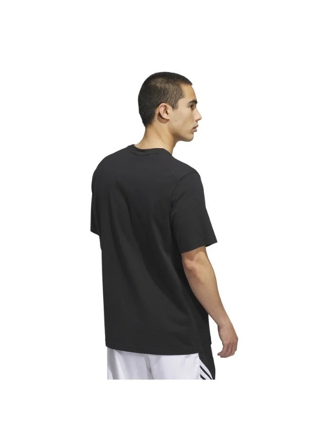 Adidas BLACK/WHITE Basketball Graphic Tee for Men | Best Price UAE