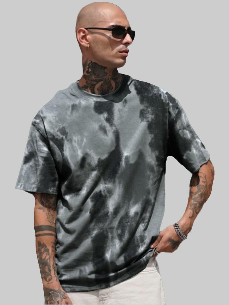 LEOTUDE Couple Combo Oversized T-Shirt Mens & Women’s Tshirt (PO2_FS306_Gry_L_FS306_Gry_M_Grey0) - Image 4