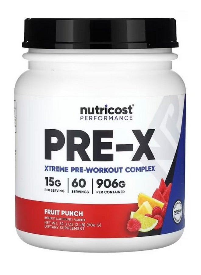 Nutricost - Performance Pre X Xtreme Pre Workout Complex Fruit Punch 2 Lb 906 G - Image 1