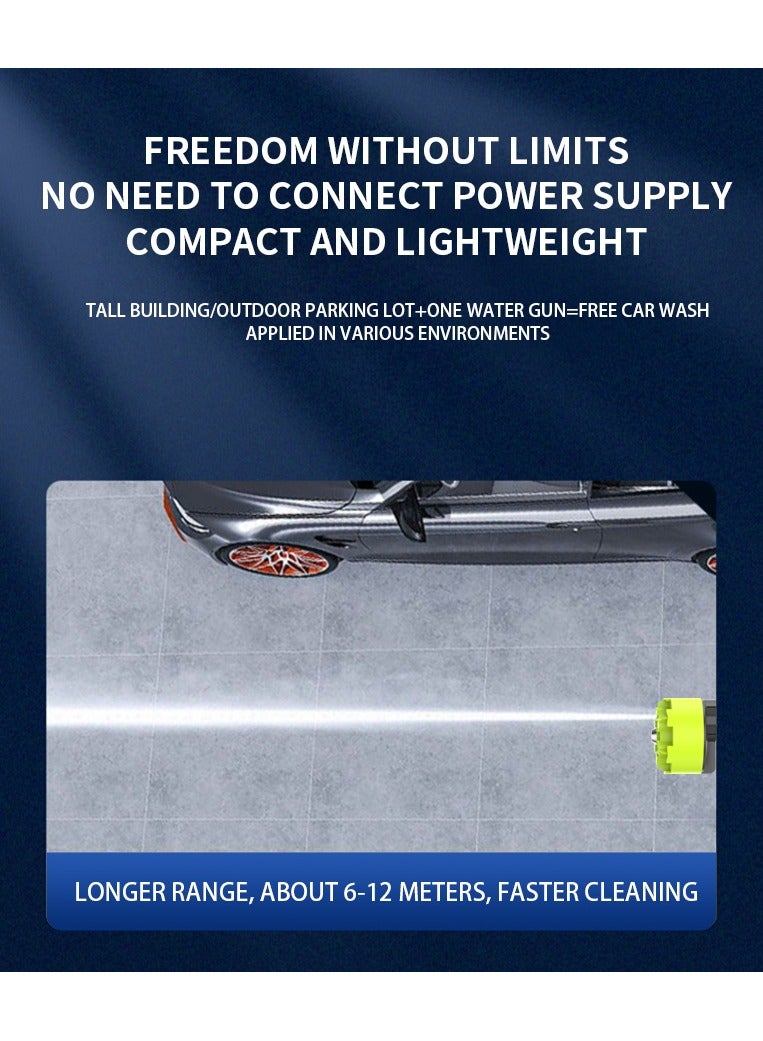 Cordless Pressure Washer,48V Portable High Power Washer with 1PCS Battery 12000MAH,6-in-1 Adjustable Nozzle,Cordless Power Washer with 5m/16.4FT Hose,Electric High Pressure Cleaner for Car,Garden,Floor - Image 5