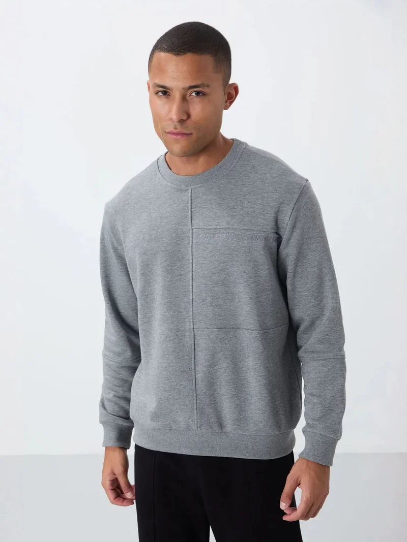 TOMMYLIFE TOMMY Men's Solid Crew Neck Sweatshirt