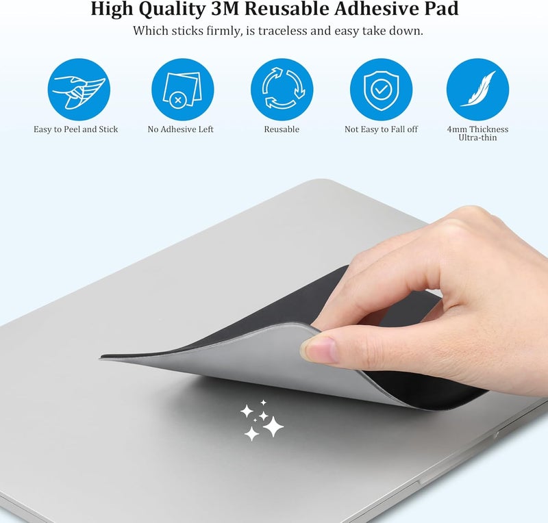 Lacdo Portable External Hard Drive Case, Hard Drive Sleeve for Laptop, Stick on Pouch Holder with Reusable Adhesive, Fit 2.5" Seagate, WD, Toshiba External HDD, SSD, Wireless Mouse, Cable, Black - Image 5