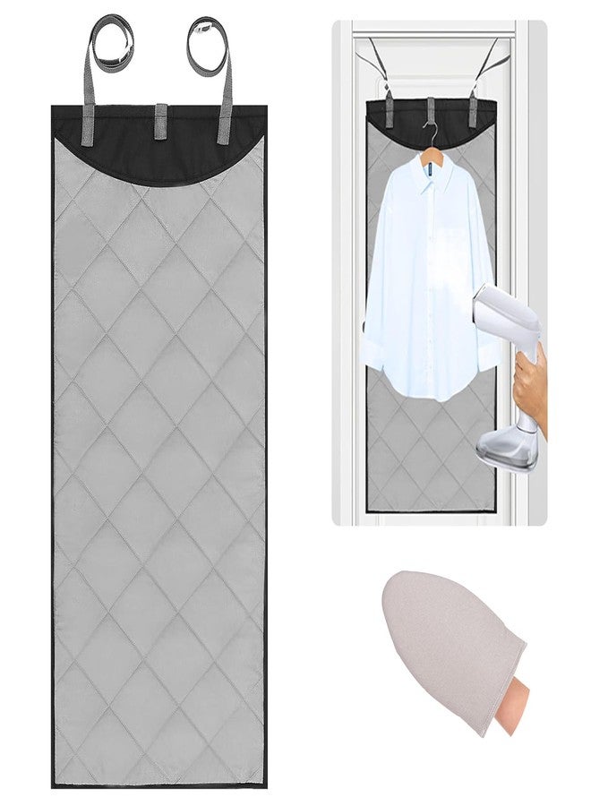 Could Spark Over The Door Steamer Pad With Heat-Resistant Glove Steamer Board for Clothes Hanging Ironing Board Over The Door Portable Ironing Mat for Home And Travel Use - Image 1