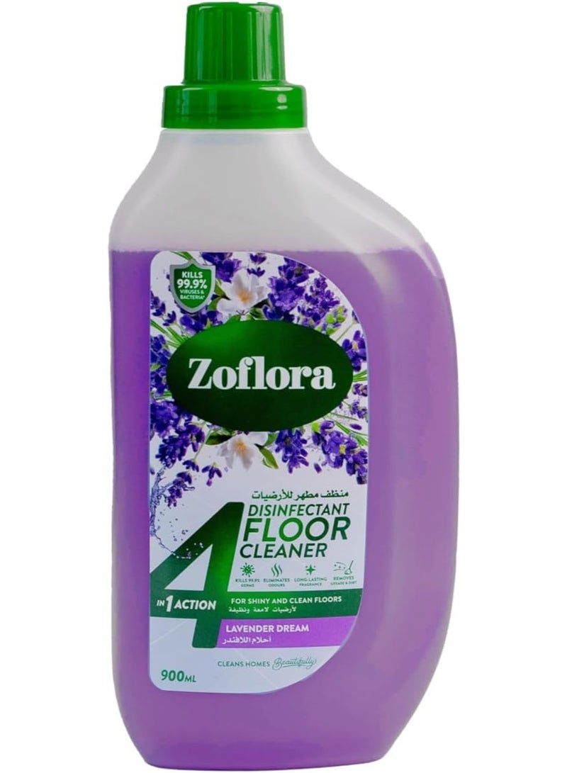 زوفلورا منظف ​​ومطهر للأرضيات مضاد للبكتيريا برائحة اللافندر دريمز 900 مل - Image 1