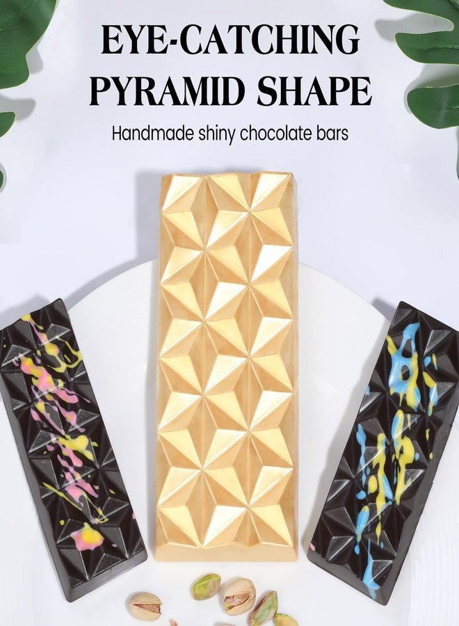 Fimary 1 Pc Chocolate Bar Mold Deep Silicone Large Chocolate Molds Break Apart Pyramid Shape Thick Candy Bar Molds - Image 3