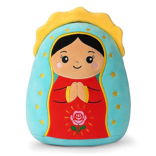 InIsaJace Lady of Guadalupe Plush Pillow 8 Inches Jesus Plush Stuffed Doll Religious Virgin Maria Plushies Toys Gifts Christian Easter Christmas Party Favors Decorations - Image 1