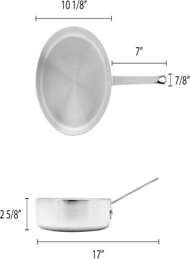 TrueCraftware- 3 Qt. Aluminum Sauté Pan 3.5mm Thickness- Cooking Pan Chef Cooking Pan Frying Pan Skillet for Home and Restaurant Cookware NSF Certified Dishwasher Safe - Image 3