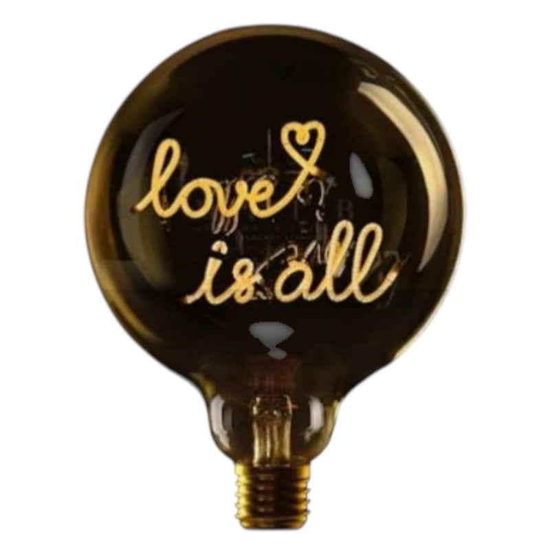 LOVE IS ALL - LED GLASS BULB - AMBER GLASS/2200K - Ø70 × H110 MM