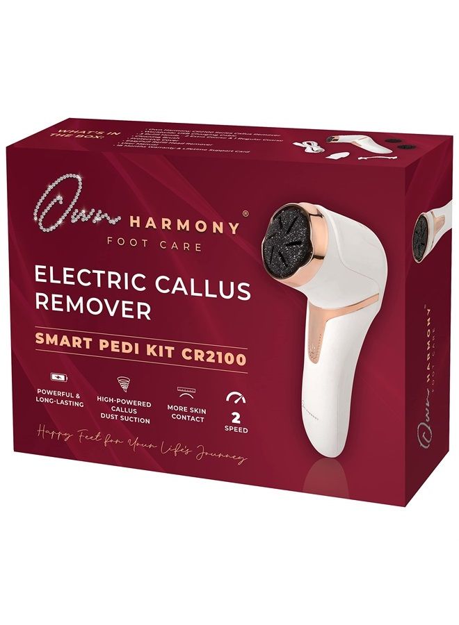 Own Harmony Electric Callus Remover with Vacuum - Foot Care for Women - Professional Pedicure Tools for Powerful Pedi Care Vac - 3 Rollers Electric Feet File CR2100 - Best for Hard Dry, Cracked Heels - Image 1