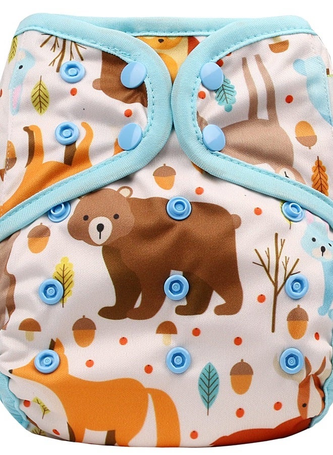OsoCozy One Size Cloth Diaper Covers - Adjustable Snap Fit & Double Leg Gussets for Baby Boys & Girls from 8-35 Pounds. Use with Prefold, Flat or Fitted Cloth Diapers or Snap-in Inserts. - Image 1
