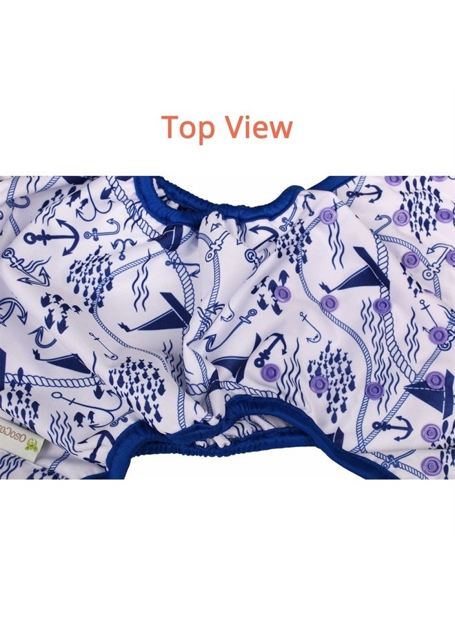 OsoCozy One Size Cloth Diaper Covers - Adjustable Snap Fit & Double Leg Gussets for Baby Boys & Girls from 8-35 Pounds. Use with Prefold, Flat or Fitted Cloth Diapers or Snap-in Inserts. - Image 5