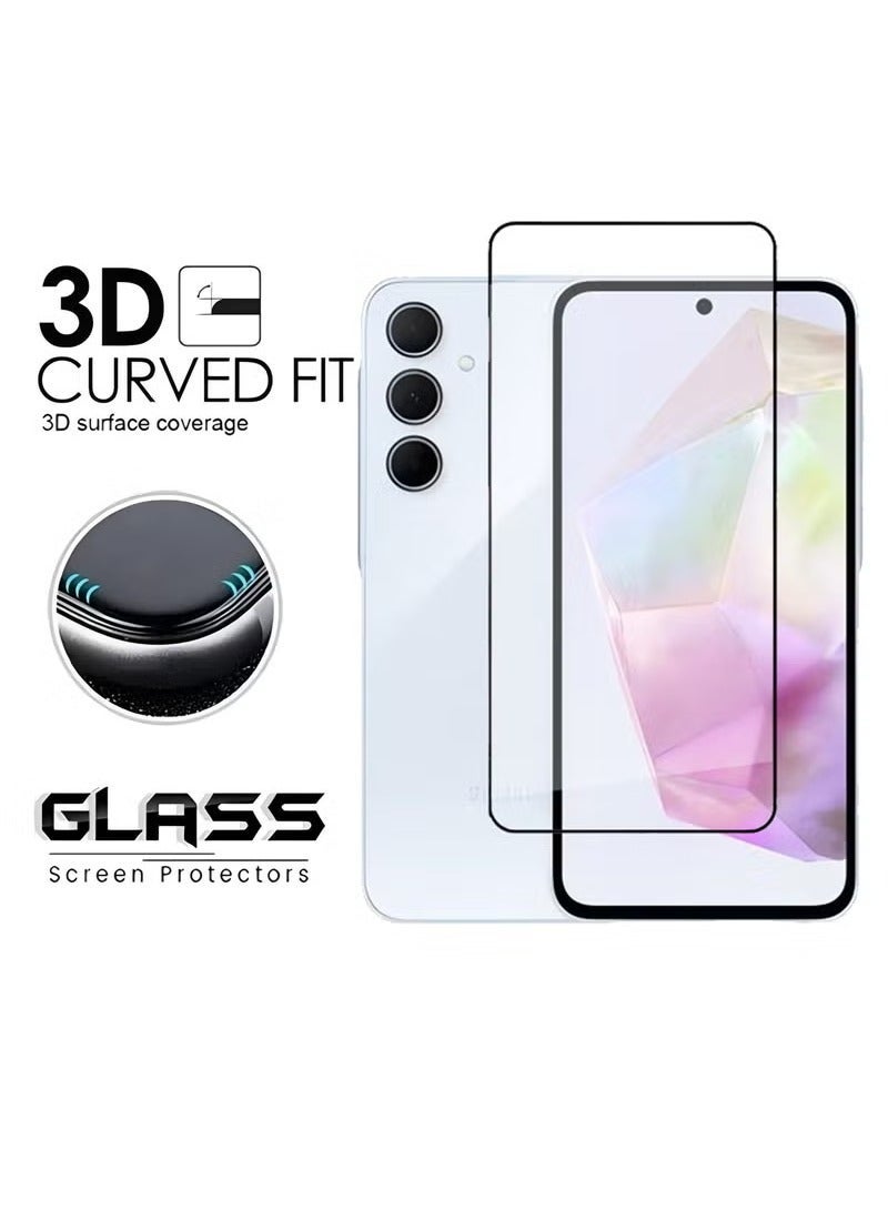 يوارب كينج 3 حماية شاشة زجاجية من Samsung Galaxy A36 5G مع غشاء عدسة الكاميرا، واثنين من حماية الشاشة الأمامية وغشاء عدسة واحدة - Image 3
