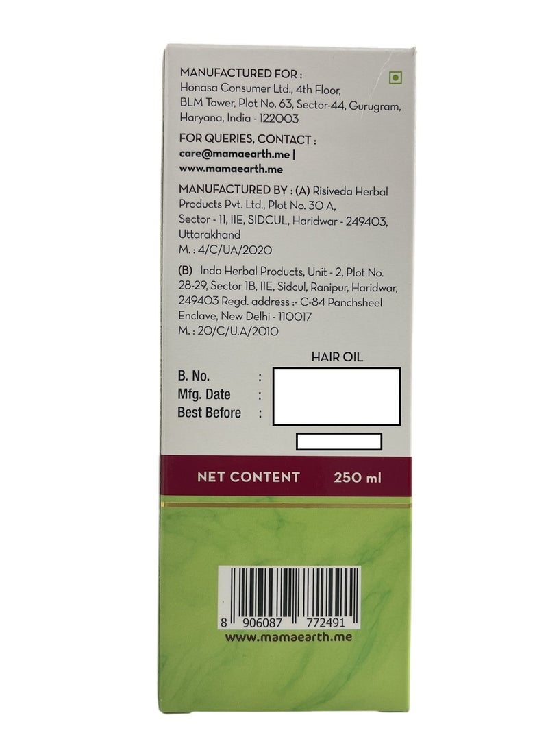 Mama Earth MAMAEATH HAIR OIL 250ml - Image 2