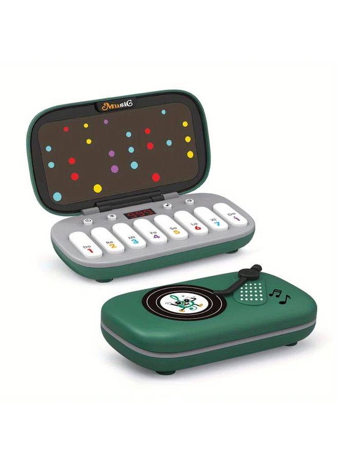آلة لعبة الموسيقى "Green Rhythm Master" مع 7 أوضاع تفاعلية، لعبة تعليمية محمولة - Image 4