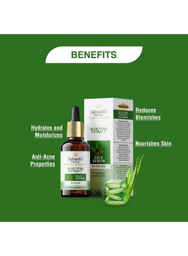Khadi Veda Dry Skin Face Serum 50ML with Aloe Vera Extract Helps In Nourishment & Firmness Suitable for Unisex(Pack of 2) - Image 4