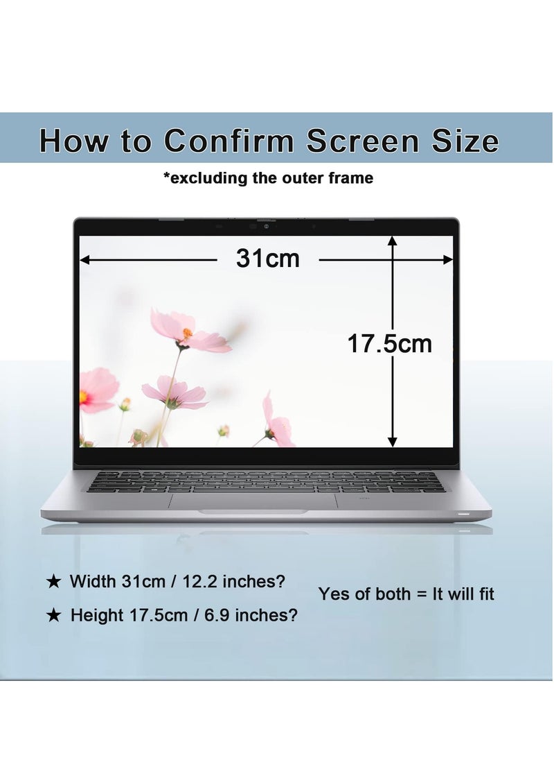 Laptop Privacy Screen 14 Inch Compatible With Lenovo Hp Dell Acer Asus Thinkpad Envy Xps, 16:9 Aspect Removable Anti Glare Blue Light Filter Protector, 14inch Computer Monitor Privacy Shield