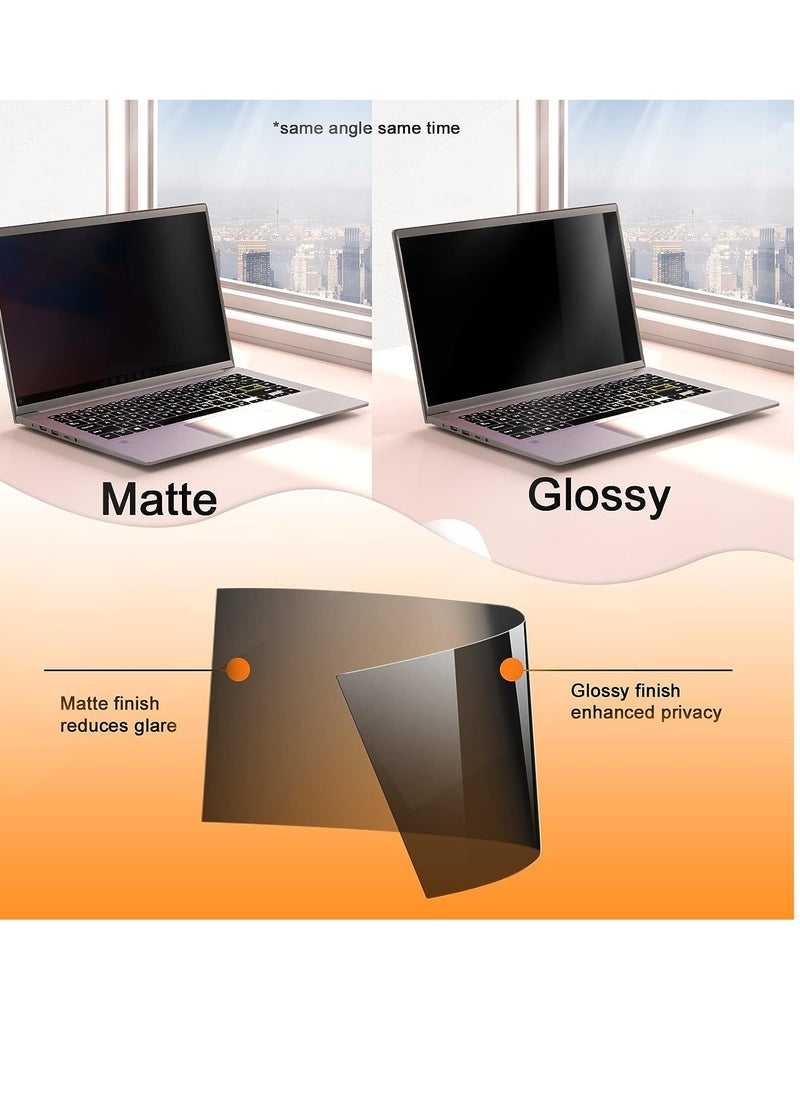 Laptop Privacy Screen 14 Inch Compatible With Lenovo Hp Dell Acer Asus Thinkpad Envy Xps, 16:9 Aspect Removable Anti Glare Blue Light Filter Protector, 14inch Computer Monitor Privacy Shield