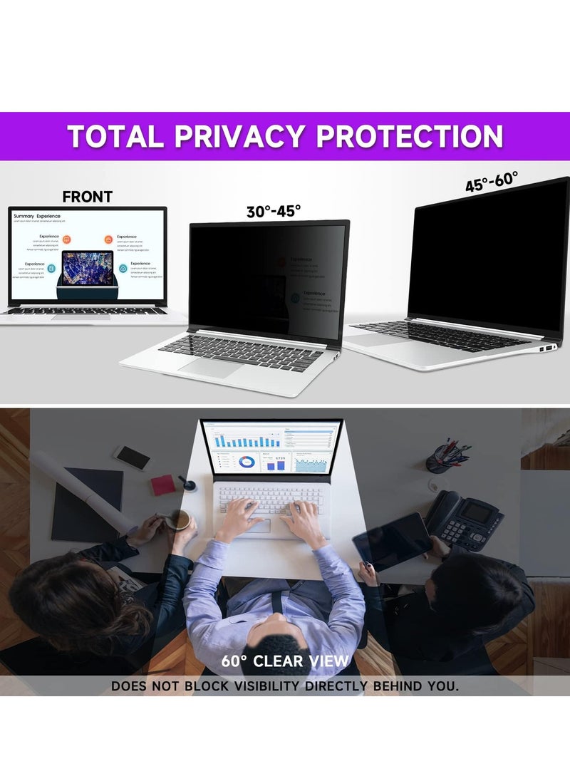 Laptop Privacy Screen 14 Inch Compatible With Lenovo Hp Dell Acer Asus Thinkpad Envy Xps, 16:9 Aspect Removable Anti Glare Blue Light Filter Protector, 14inch Computer Monitor Privacy Shield