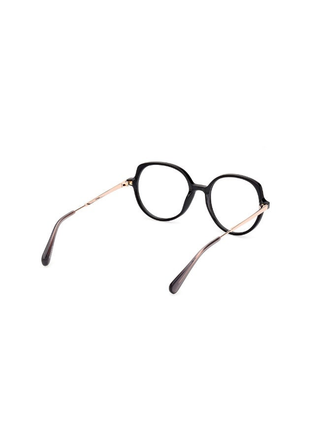 ماكس اند كو نظارة طبية بشكل دائري للنساء بأذرع معدنية MO5121  مقاس 50 - اسود لامع - Image 5
